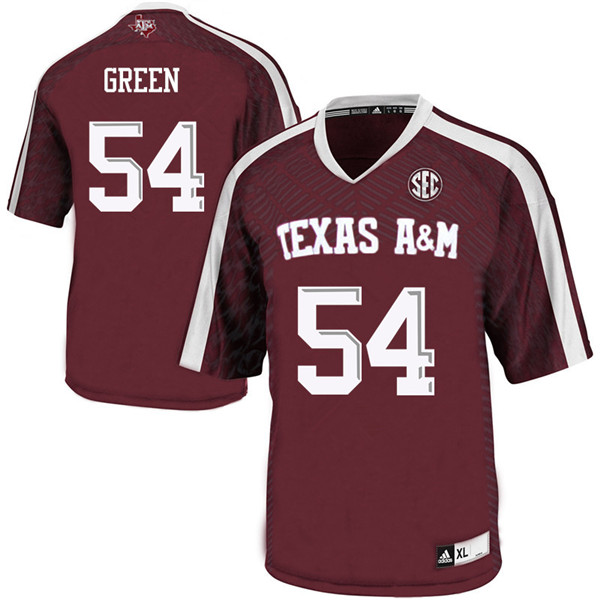 Men #54 Carson Green Texas A&M Aggies College Football Jerseys Sale-Maroon